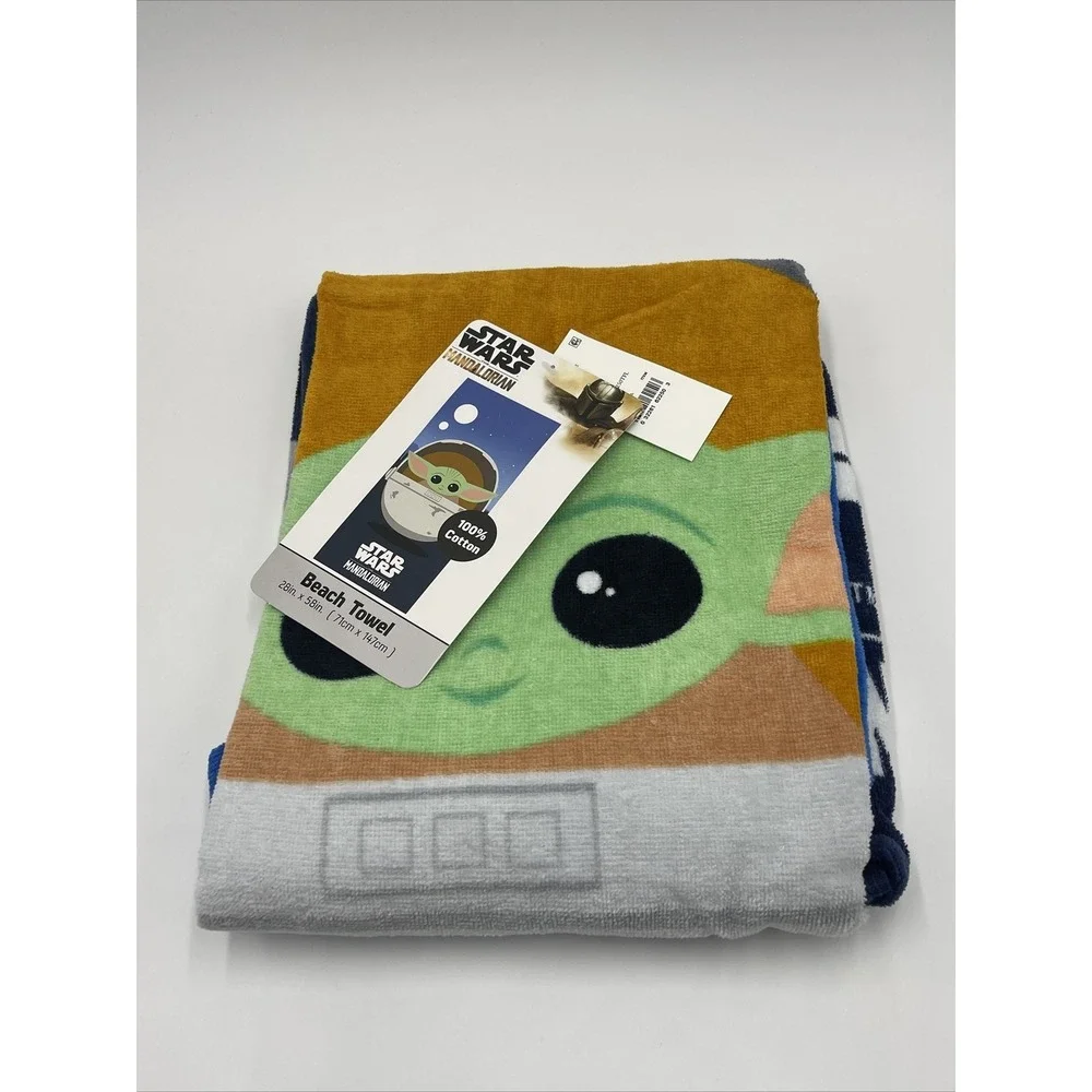 Star Wars: The Mandalorian Beach Towel Green/Blue 28